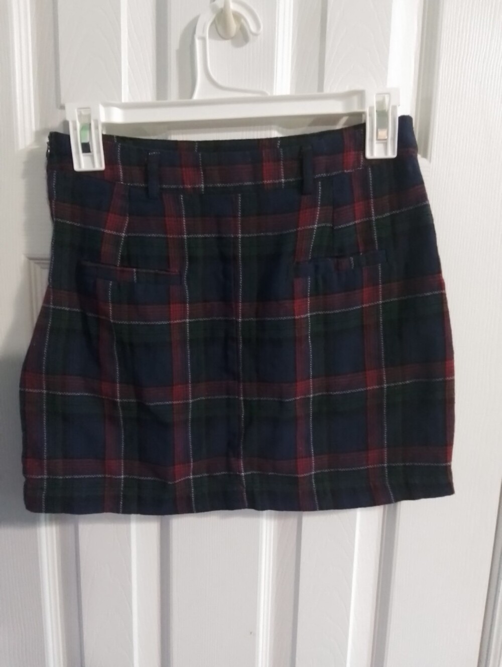 Cloud Ten Plaid Blue and Red Mini Skirt - Women - Picture 2 of 4